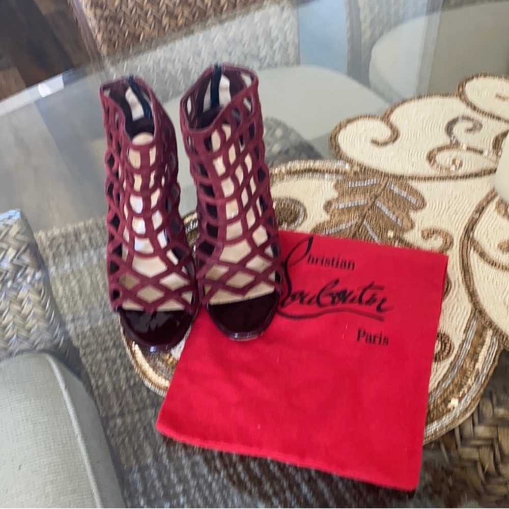 Christian Louboutin Suede Caged Sandals Size 39